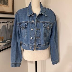 RE/DONE Cropped Denim Jacket SZ L